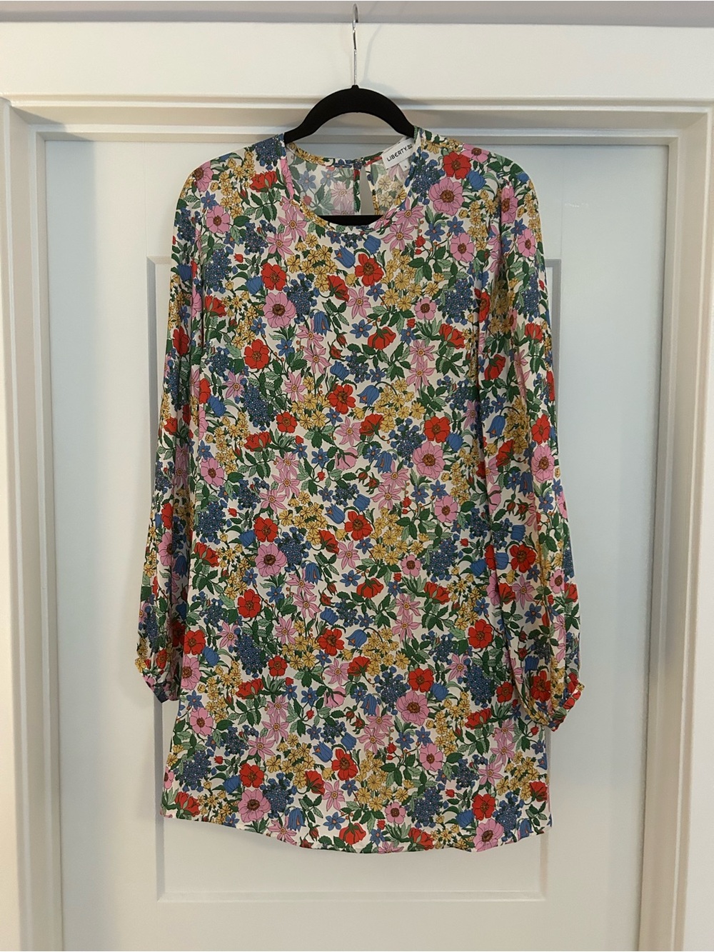 Liberty of London Multicolor Floral Long-Sleeve Shift Dress